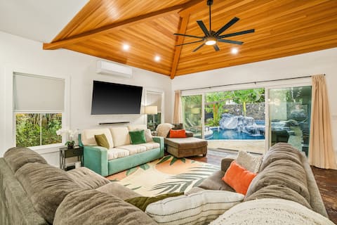 Popular Airbnb listing: Huge Home w/Private Pool, Jacuzzi & Water Slide! in Princeville