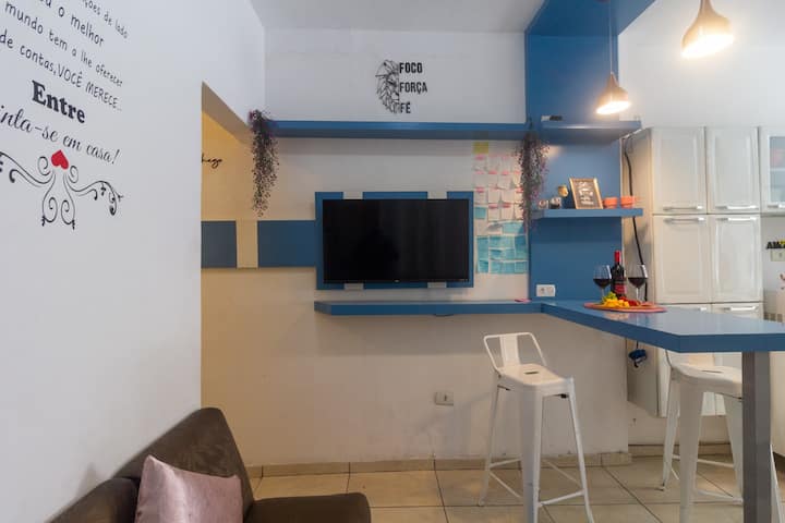 Ap. 137🎁ao Lado Metrô Com Wi-fi 600mg + Netflix - Santo André
