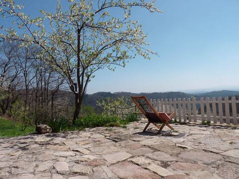 Large farmhouse 17th natural pool with magnificent view 15p