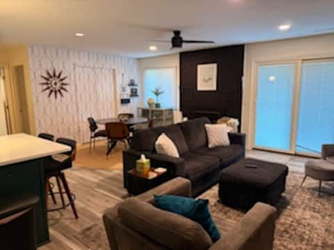 Cozy 2-bedroom home with an indoor fireplace.