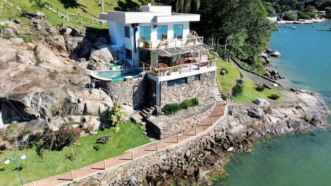 Beachfront house with private beach access.