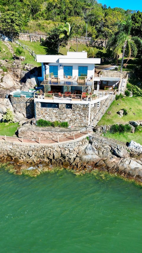 Beachfront house with private beach access.