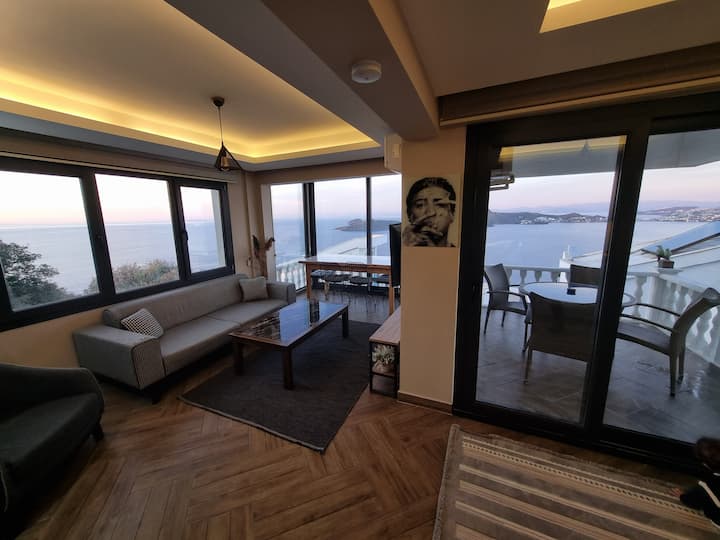 Lebiderya Deniz Ve Doğa Manzaralı Dubleks Villa - Yalıkavak