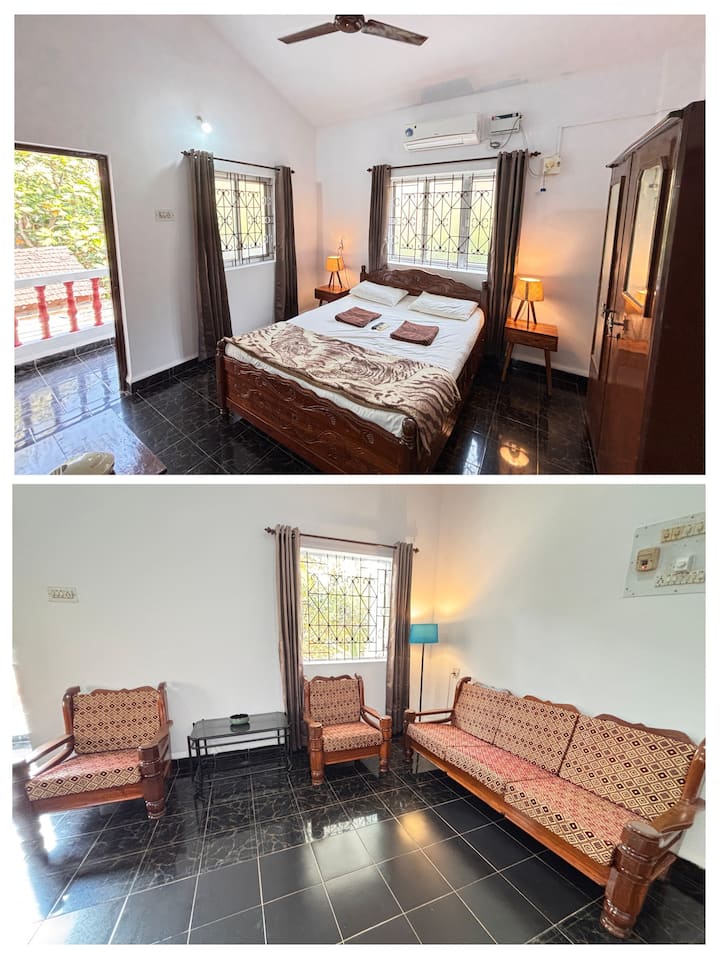 Vailankanni Hazel-h2 1bhk/beach/ac/kitchen/wifi - Goa