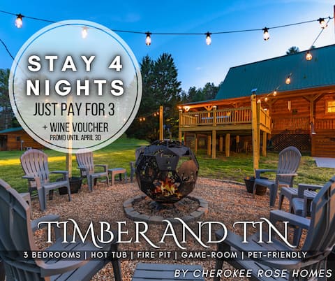 *Cabin* Dog Friendly|CreekFront|FirePit|HotTub