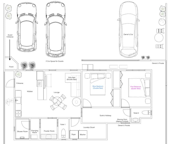 70㎡ G Floor 2br/2bt 2parking Airport & Restaurants - Okinawa Prefecture, Japan