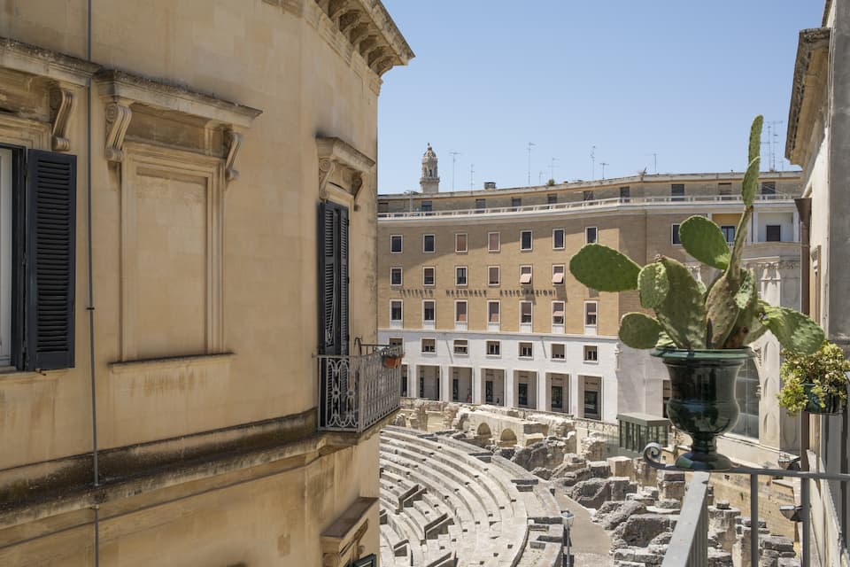 A terrace over the Roman amphitheatre, Lecce, Puglia, Italy, photo 3 of 10