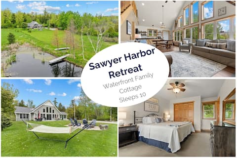 Waterfront Cottage · Fireplace · Kayaks + Dock