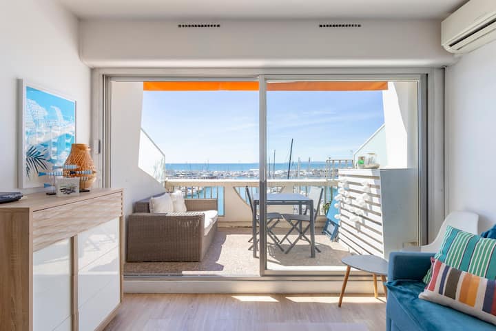 Magnifique Studio Vue Imprenable Port & Mer - La Grande-Motte