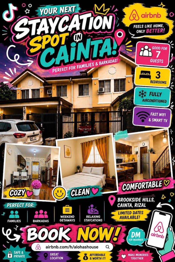 3 Bedroom, A/c Townhouse, Brookside Hills Subdiv - Marikina