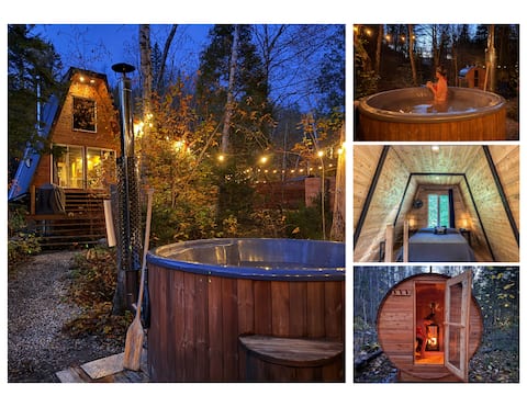 River, Hot tub & Sauna - Luxurious Shack in Forest