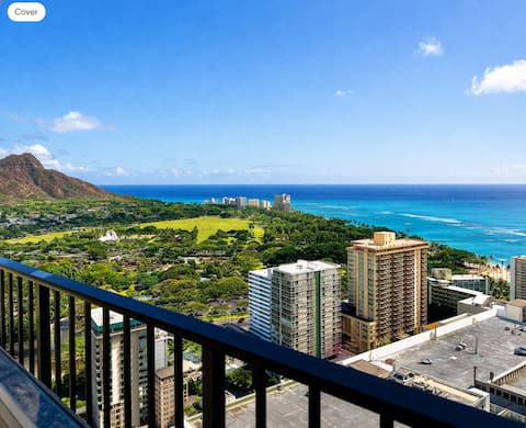 Unobstructed Waikiki Beach Ocean View + 1 Parking