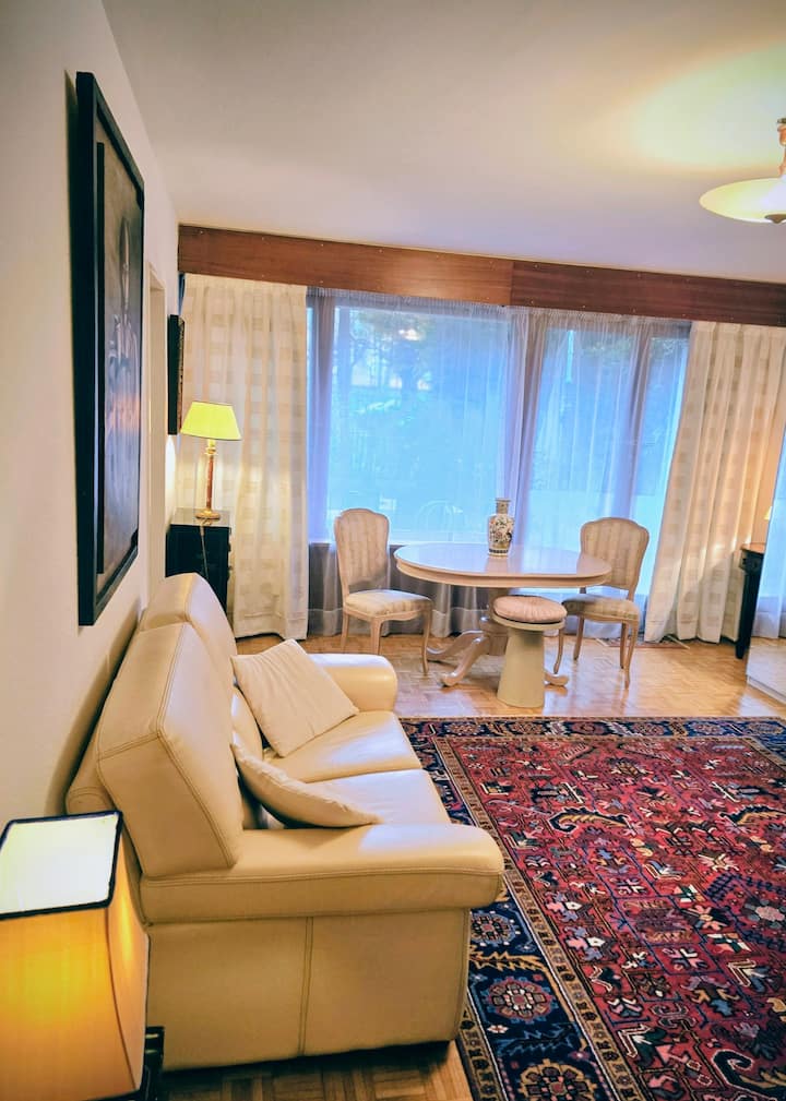 Appartement 50m² Chambre, Cuisine + Jardin Champel - Ginebra