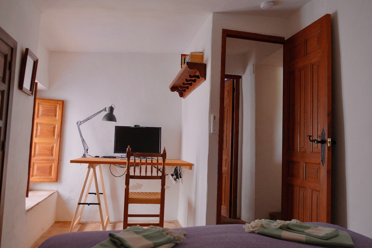 Bedroom 3 with work station.