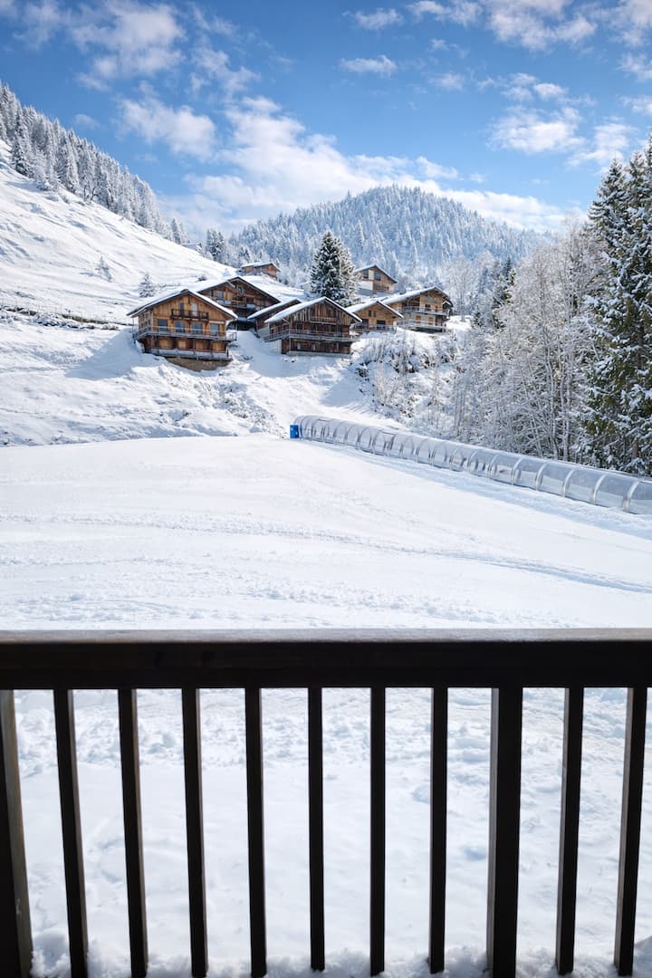 Studio 4 Pers. Skis Aux Pieds  Vue Pistes Balcon - La Giettaz