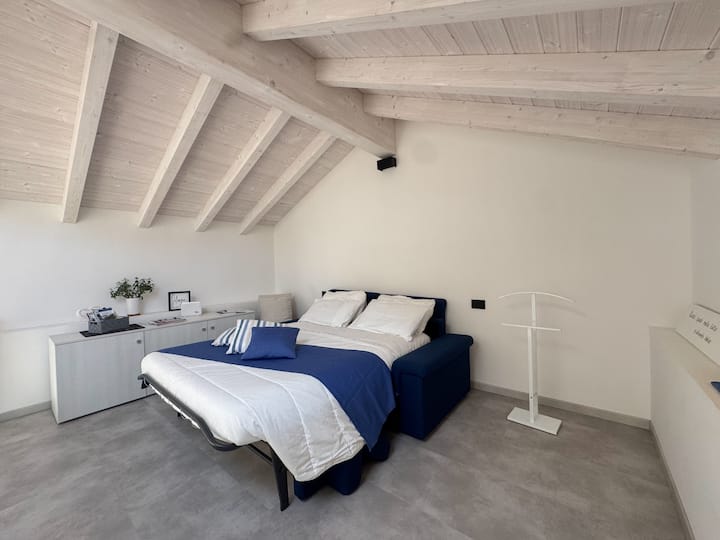 Double sofa bed on the mezzanine