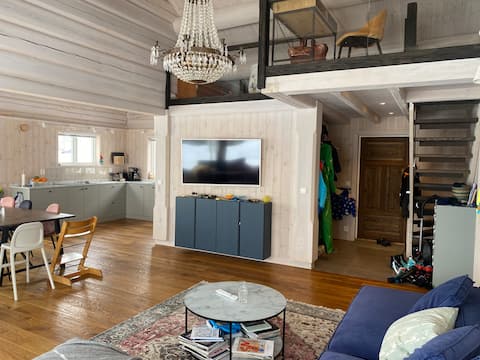 Successful Airbnb property: New cabin with sauna overlooking hills and lake. in Nesbyen