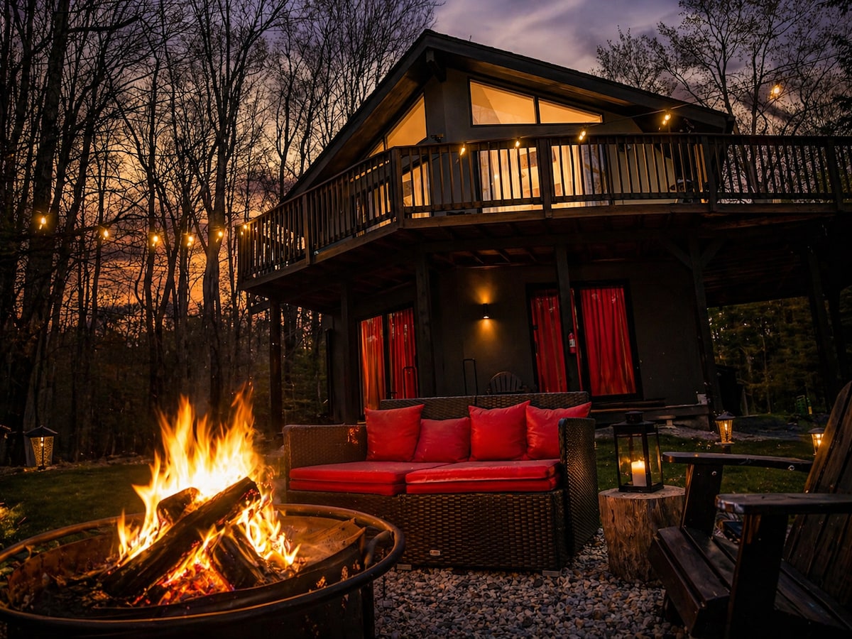AIRE Zen Spa Sauna/Hotub/Firepit/Games/PoolTable - Chalets for