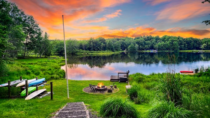 Lakefront W/ Private Dock + Kayaks + Fire Pit - 애로헤드 레이크