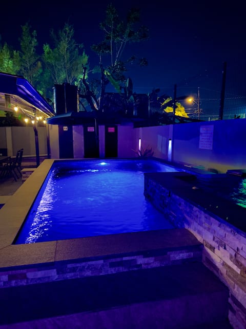 Cheerful 2-bedroom home with  a private pool.