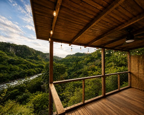 Private Jungle Cabin Above the River Canyon