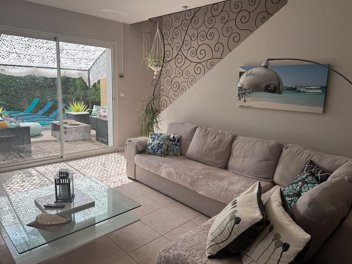 Villa 12p Plages 10 Min Clim Piscine Bureau Wifi - Montpellier