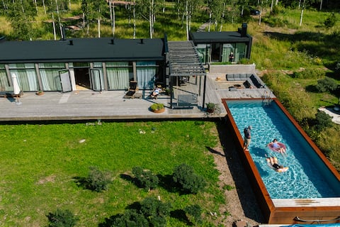 Unique seafront villa with pool