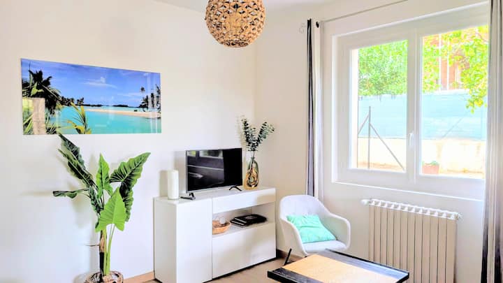Rose Studio - Jardin + Piscine + Mer - Cannes
