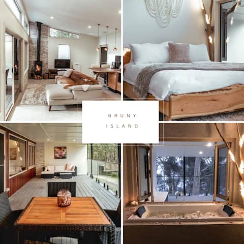 Oceanfront Luxe Cabin w Spa|Fireplace-Bruny Island