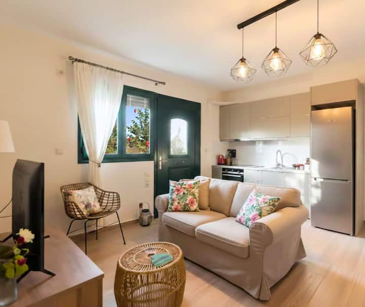 Εmbrace the calming vibe of our place, where soft, coastal-inspired serenity surrounds you. Let the tranquil atmosphere wash over you, inviting you to relax, recharge, and feel completely at peace