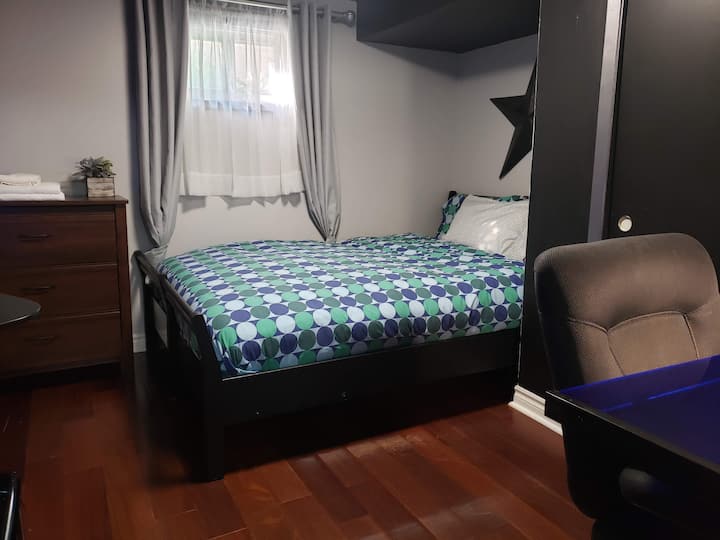 Big 4k Tv Bedroom, Desk, Storage (Lower Level) - Toronto