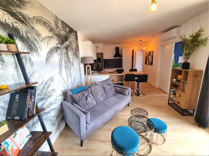 Le Cocon Jungle Chic : Familiale & Télétravail - Nîmes