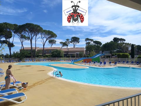 "La Coccinelle" with year-round heated pool