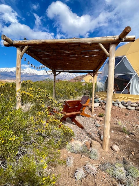 Domo en Potrerillos overlooking the 