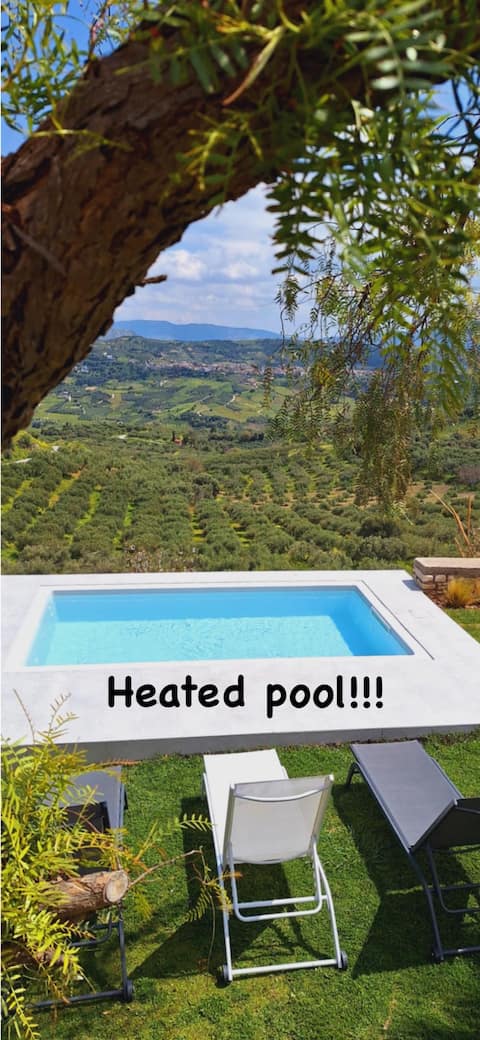 Samiro Villa:Heated pool &views/Hilltop Retreat /