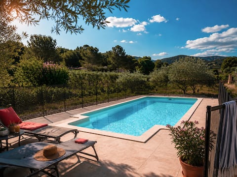 Villa with private heated pool Sablet 12 people