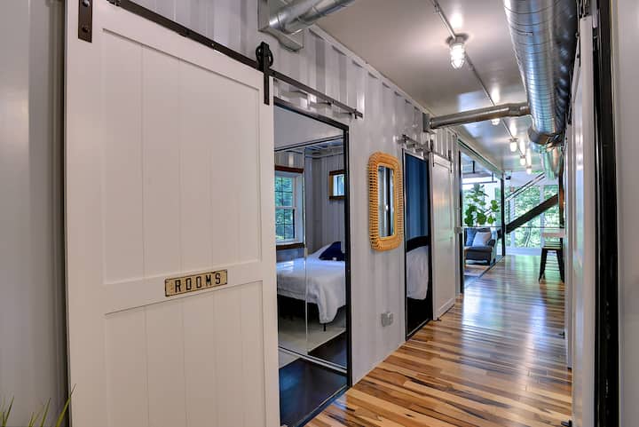 Here is the hallway that leads to two individual rooms.