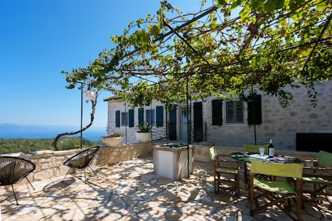 Traditional stone house with unique sea views