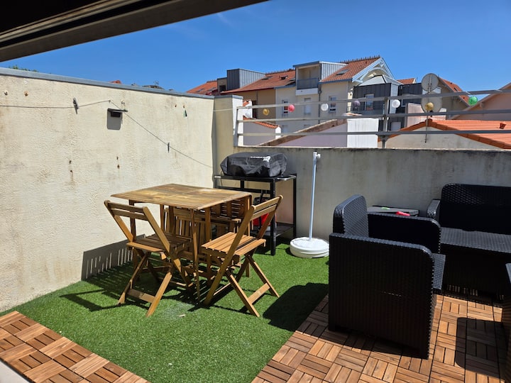 Terrasse + Plancha à 50m Plage Tout à Pied - Châtelaillon-Plage