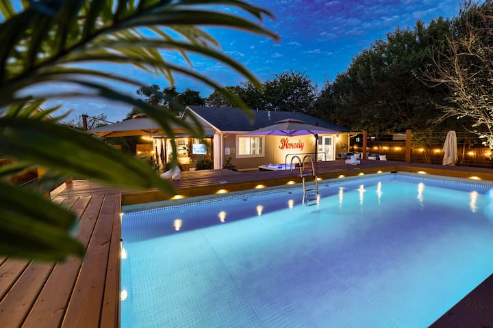 Hot Tub | Pool | Outdoor Movie Lounge | Spa Shower