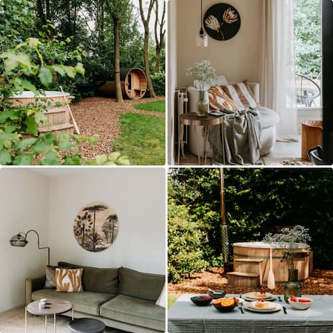 Retro Chic Wellness met hottub & sauna