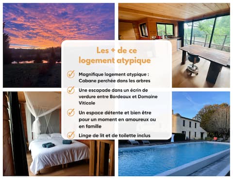 Unique Treehouse & Private Lake in Gironde