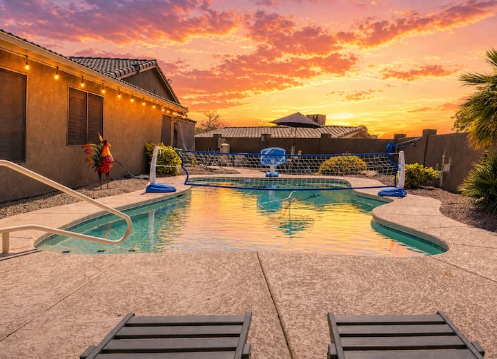 Cattail Paradise - Pool, Bbq, Smart Tv, Sleeps10 - Lake Havasu City, AZ