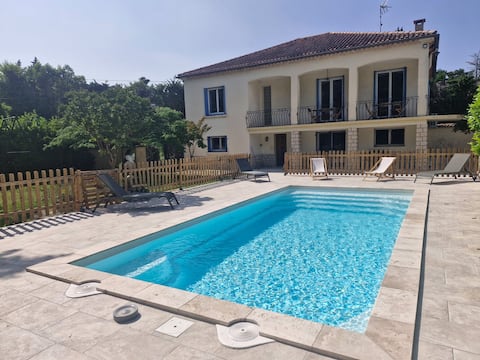 In the shade of the olive tree
House with a pool