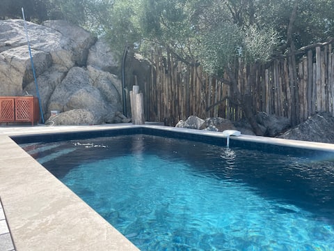 Casa di l'Alivi with sea and mountain views