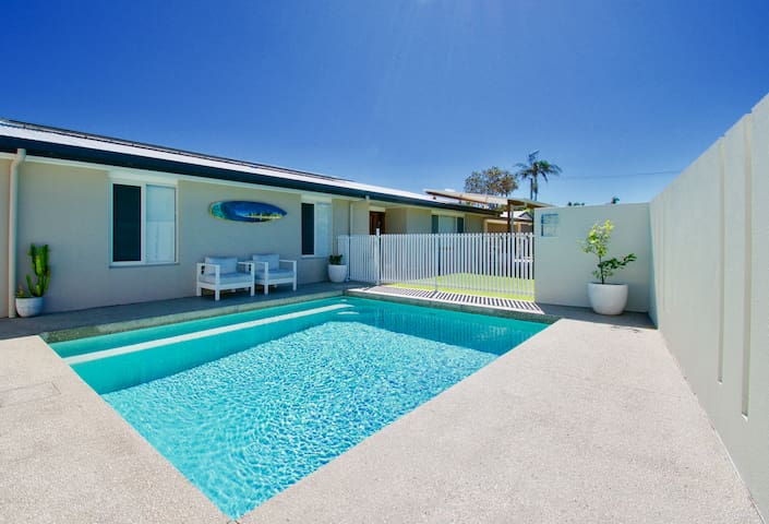Sunny Beach House with Pool, Steps from the Surf!