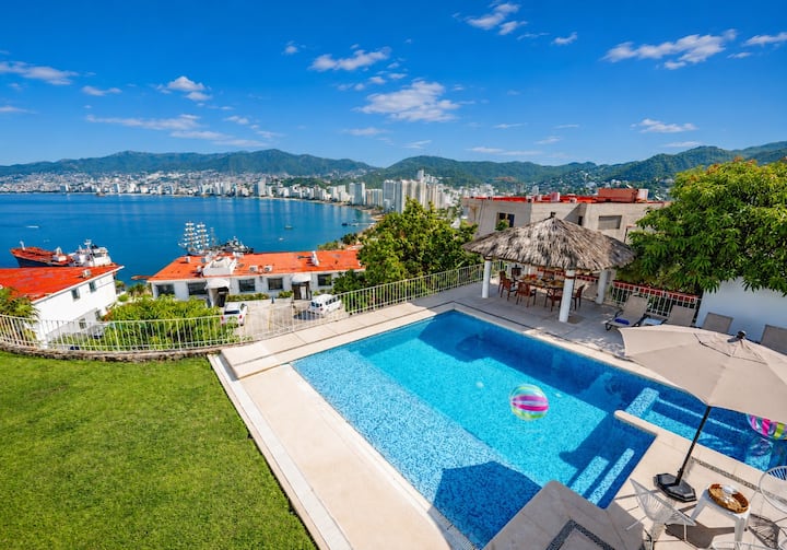 Villa Aguazul Con Alberca Privada 10-14 Huespedes - Acapulco