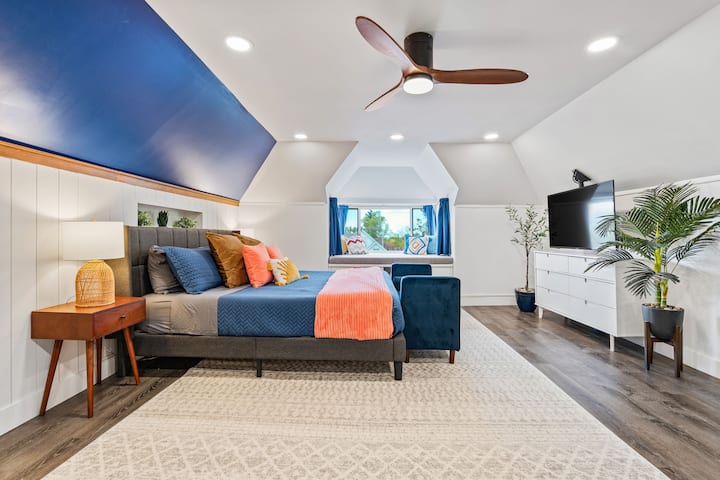 2nd floor Master bedroom is spacious and has all the Victorian home charm. You’ll be enamored with the views from the reading alcove