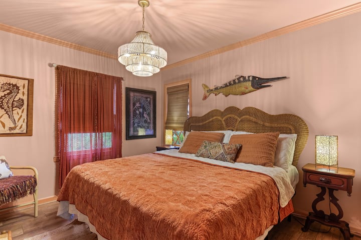Sleep soundly in this inviting king bedroom, thoughtfully designed for comfort and relaxation.