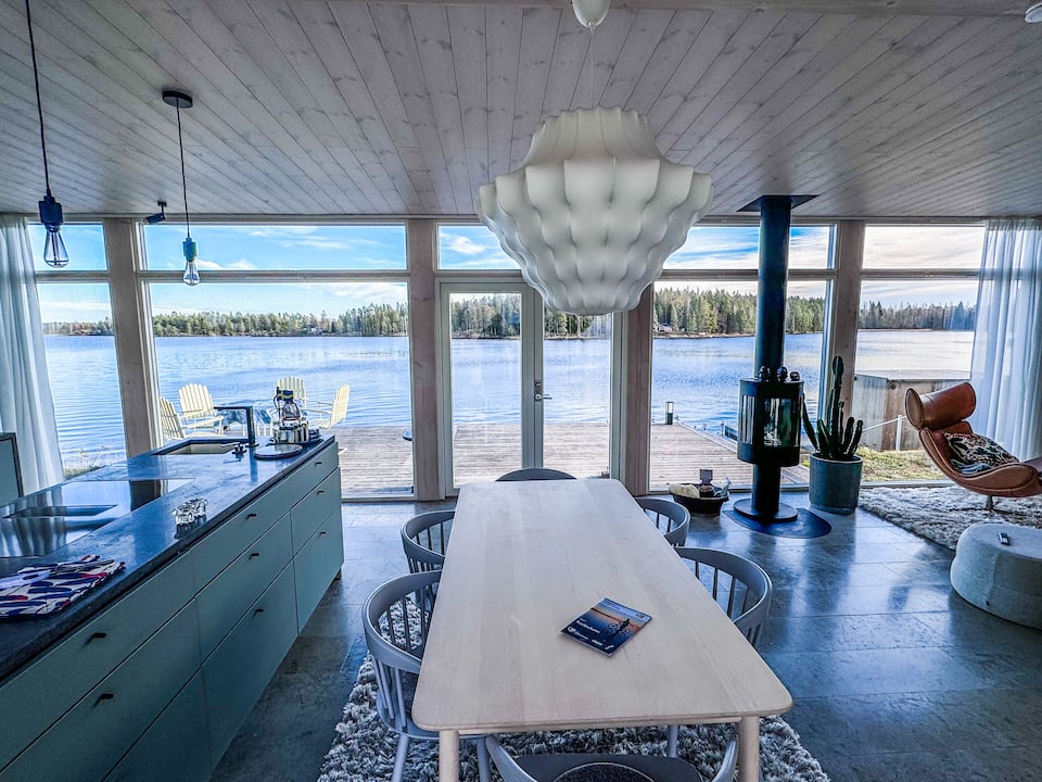 A glass house on a silent Swedish lake, Bjurtjärn, Värmland, Sweden, photo 3 of 10